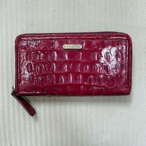 Brahmin Burgundy Croc-Embossed Wallet